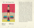 Illustration of 'The Hanged Man' card from a tarot deck with text explaining its meaning.