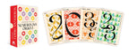 Numerology Oracle card set with colorful design and box on a white background