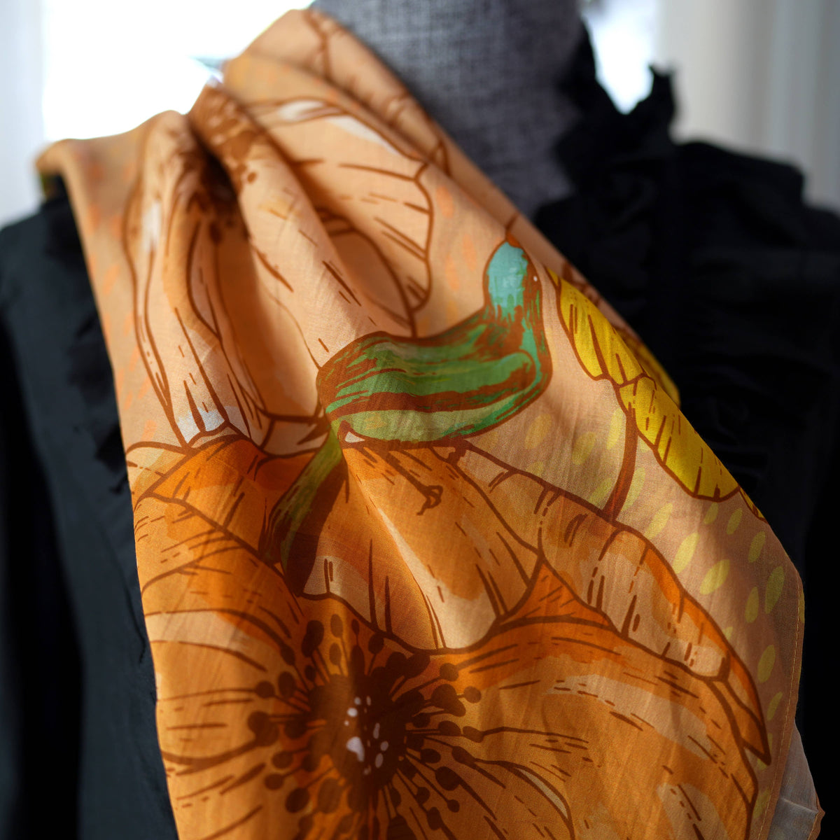 SILK COTTON SCARF | Burnished Bloom