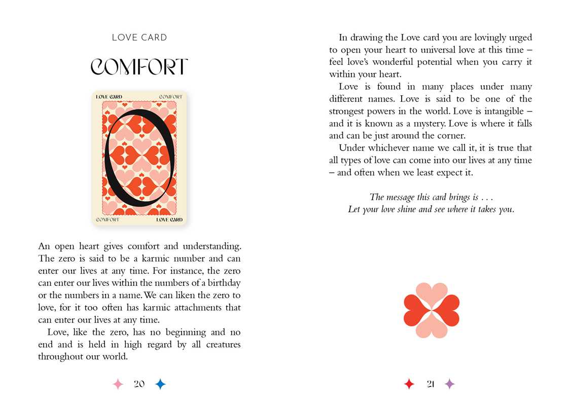 Card with red and white design and text on a white background
