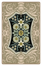Decorative card with floral design and ornate border