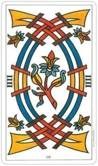 Colorful tarot card with intricate design and symbols