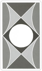 Geometric design with concentric circles on a gray background