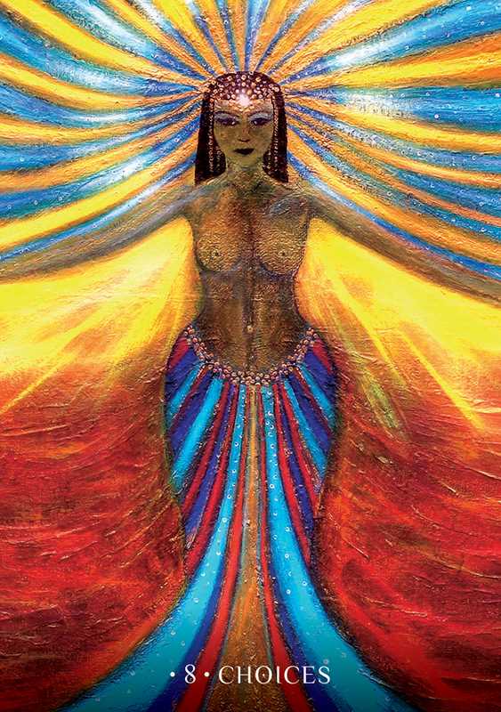 Colorful abstract painting of a figure with a vibrant background