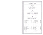 Table of contents page for a book or document with decorative border and text.