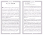Two columns of text on a white background with decorative borders