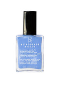 Blue bottle with black cap labeled 'Retrograde Rescue' on a white background