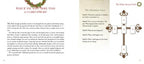 A printed card deck instructions sheet showing three panels: a left text panel titled 'WHAT IF YOU WANT MORE THAN A 3-CARD SPREAD?', a middle panel titled 'The Christmas Cross' with card meanings, and a right panel titled 'The Major Tarot Cards' with a card spread diagram.