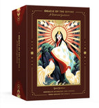 Box for 'Oracle of the Divine' with a central illustration of a figure and roosters, set against a brown background.
