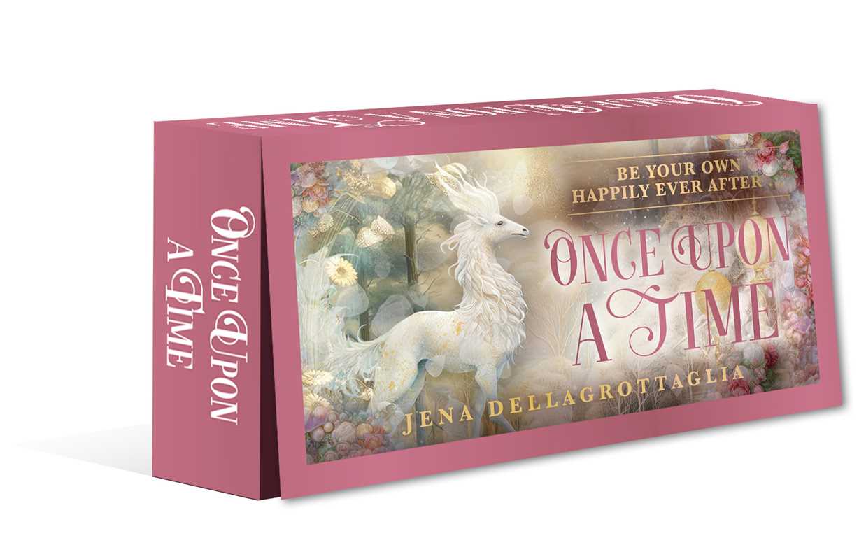Book box with 'Once Upon a Time' design featuring a unicorn and text.