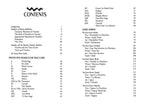 Table of contents page with black text on a white background