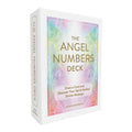 Card deck packaging titled 'The Angel Numbers Deck' with colorful design on a white background