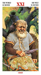 Illustration of an old man with a beard holding a map, surrounded by nature, with text at the top.
