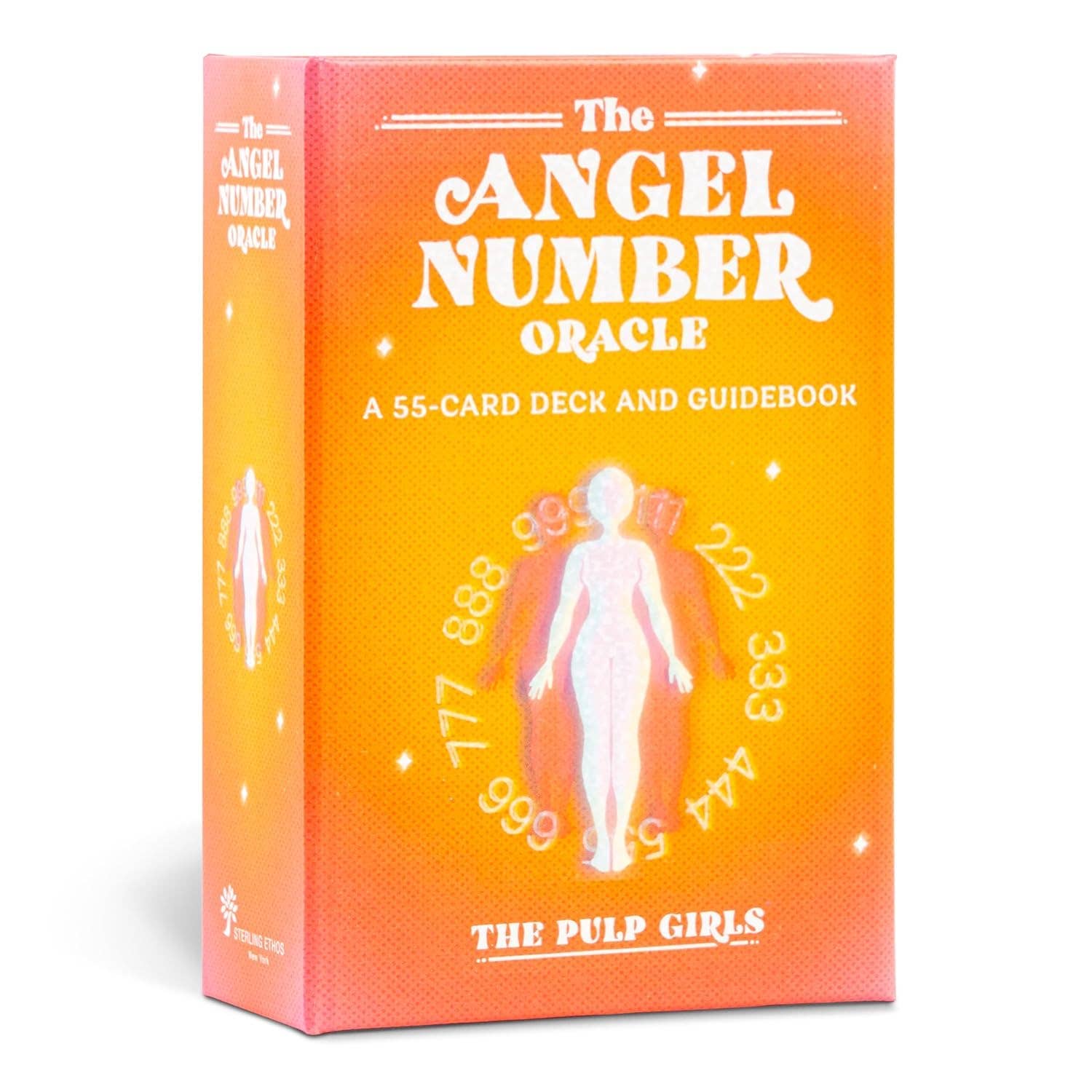 Box for 'The Angel Number Oracle' with an orange and pink gradient design.