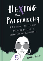 Book cover of 'Hexing the Patriarchy' with a person's face and text on a black and green background