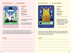 Two tarot cards titled 'The Lovers' and 'The Chariot' with descriptions and meanings.