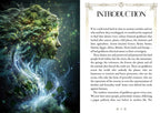 Illustration of a green-skinned figure with plant-like features next to an introduction text on a dark background.