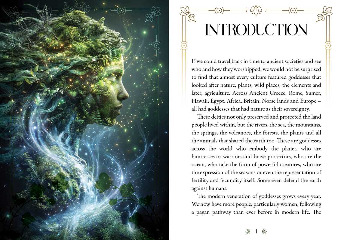 Illustration of a green-skinned figure with plant-like features next to an introduction text on a dark background.