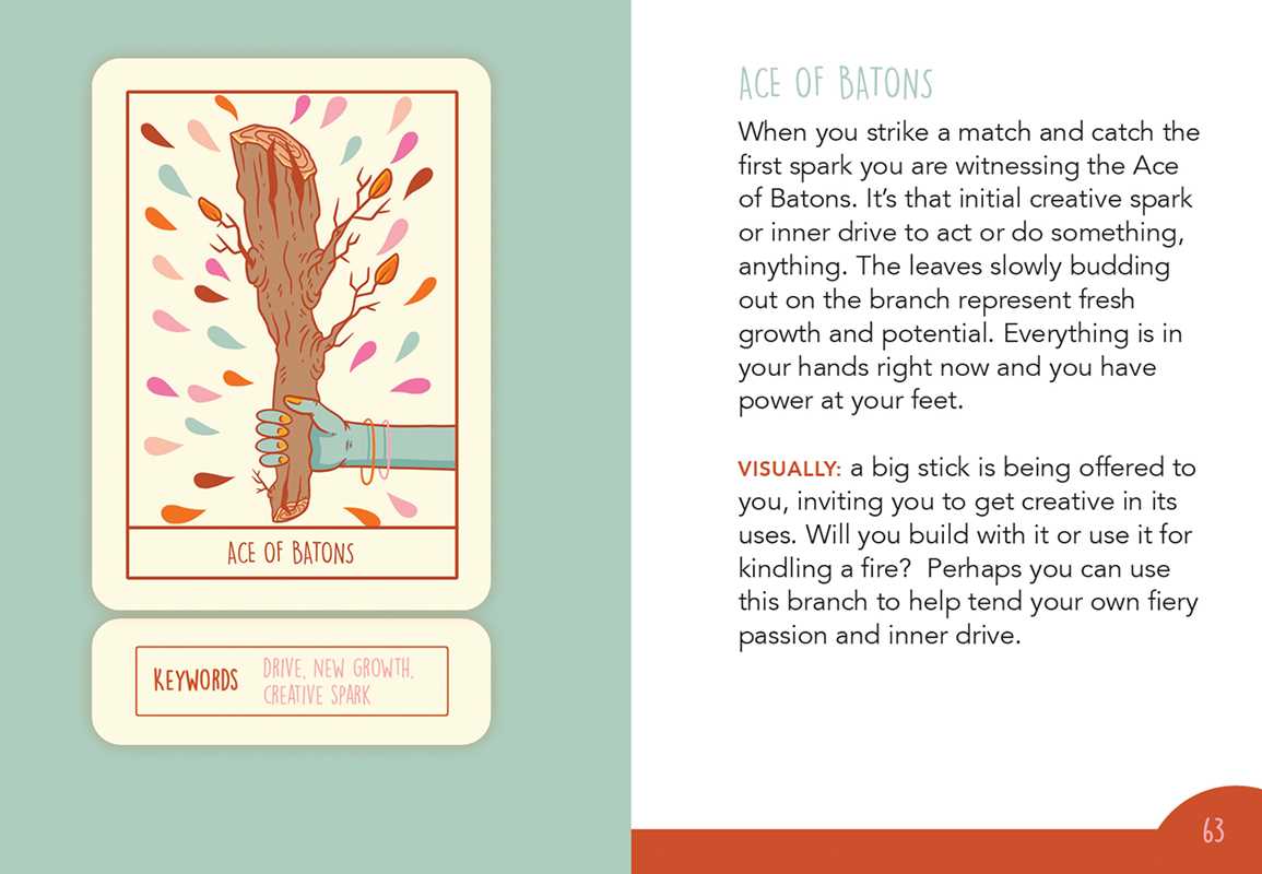 Card with illustration of a branch and text on a light green background