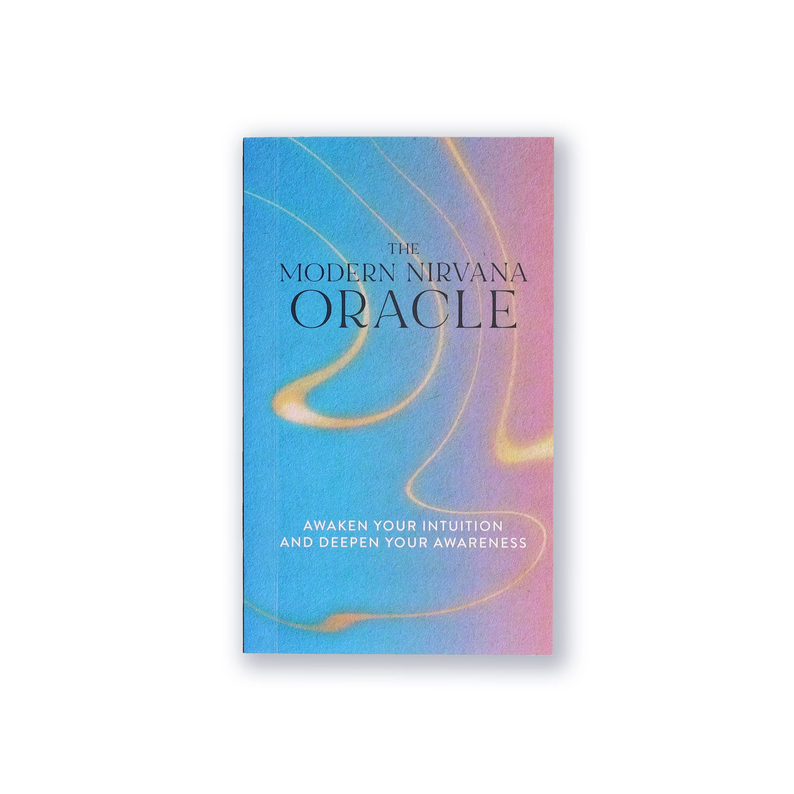 Book titled 'The Modern Nirvana Oracle' with a colorful cover on a white background