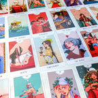 Collection of tarot cards with colorful illustrations and text