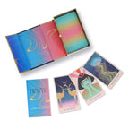 Modern Nirvana Oracle cards with colorful packaging on a white background
