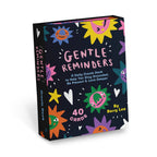 Gentle Reminders Oracle Deck packaging with colorful designs on a white background