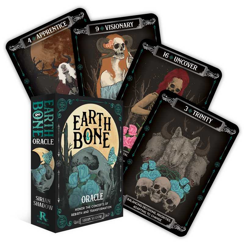 Earth Bone Oracle cards with their packaging on a white background