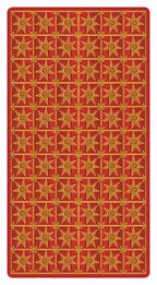The back of the Golden Tarot of Marseille a series of stars in a gridlike pattern
