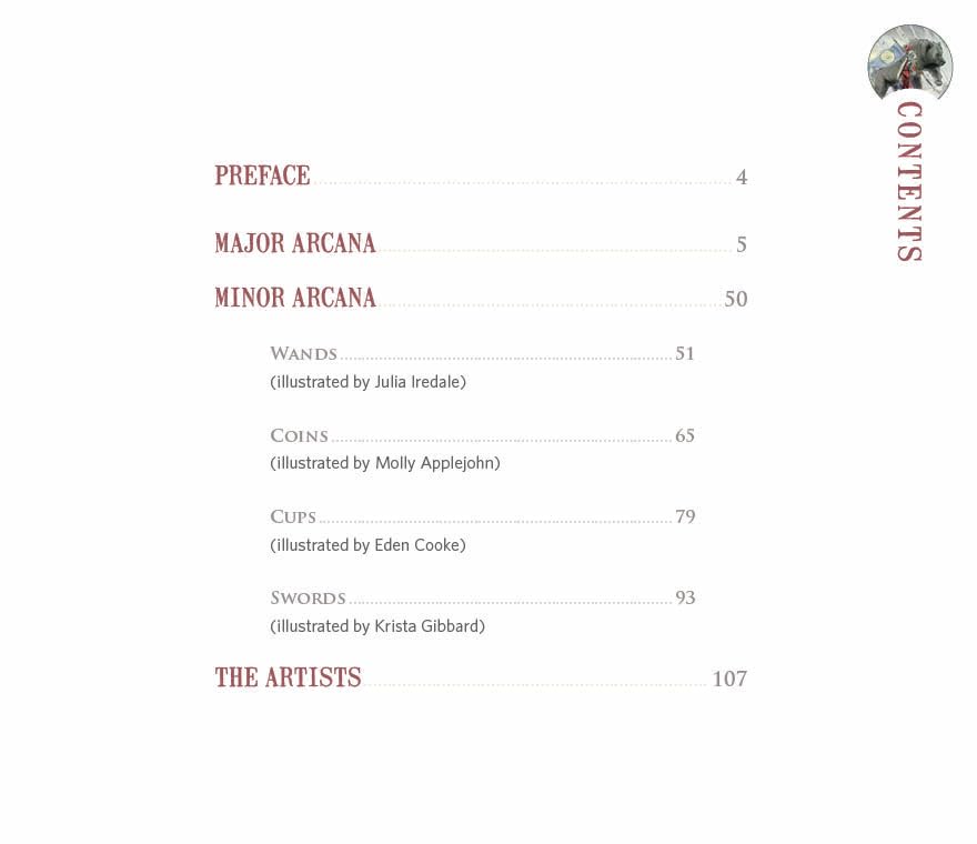 Table of contents for a book or publication with chapter titles and page numbers.