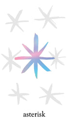 Colorful asterisk symbol with 'asterisk' text on a white background