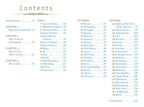 Table of contents for a book or guide with chapter headings and page numbers.