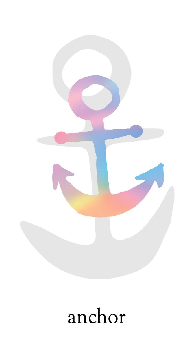 Colorful anchor design on a white background