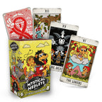 Mystical Medleys vintage cartoon card set with deck and cards displayed.