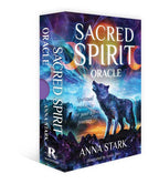 Boxed set of 'Sacred Spirit Oracle' with a wolf illustration on a white background