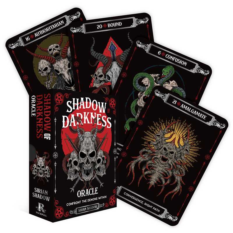 Shadow Darkness Oracle cards with a box on a white background