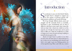 Magical card with a woman and glowing blue elements on one side, and text on the other side.