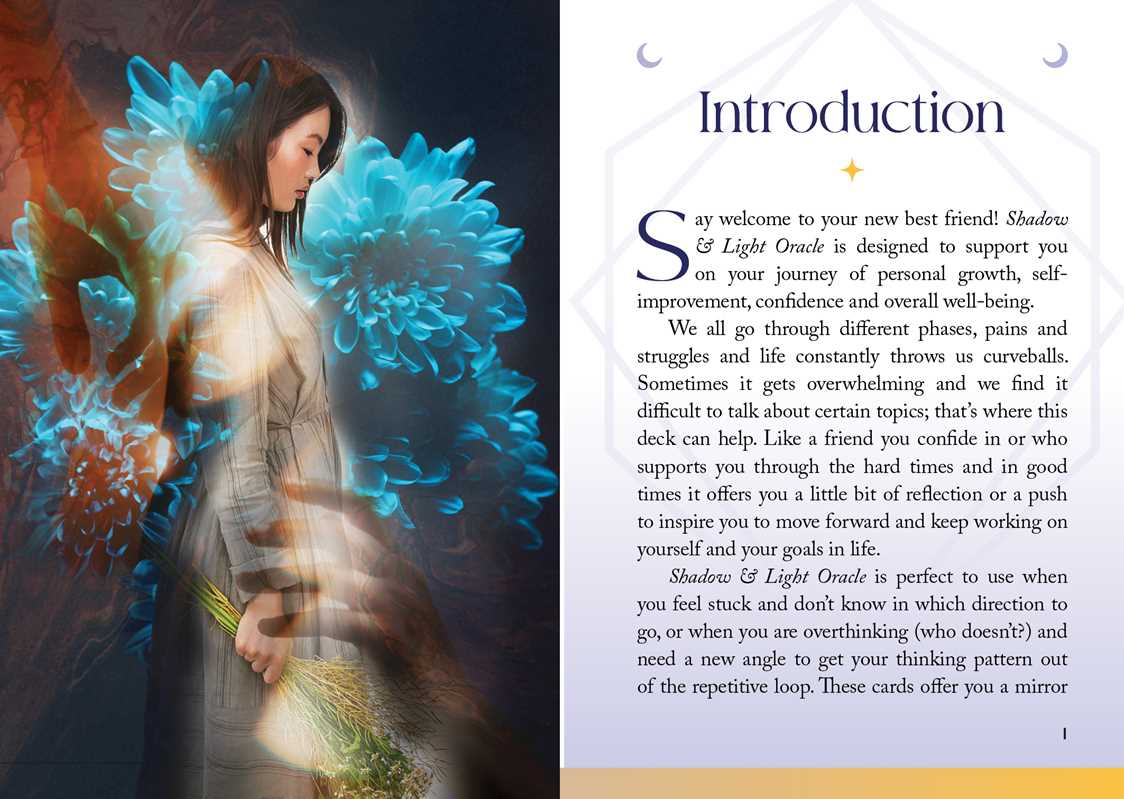 Magical card with a woman and glowing blue elements on one side, and text on the other side.