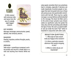 Card from a tarot deck with an illustration of a creature and descriptive text.
