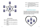 Healed-Heart Spread tarot card layout with symbols and text on a white background