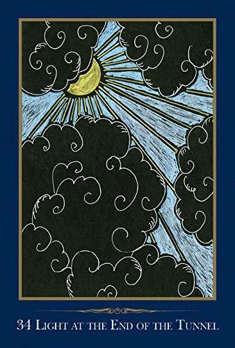Artistic depiction of a sun peeking through clouds with decorative elements on a dark background.