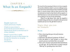 Book page with text on empathy, definitions, and signs of being an empath.