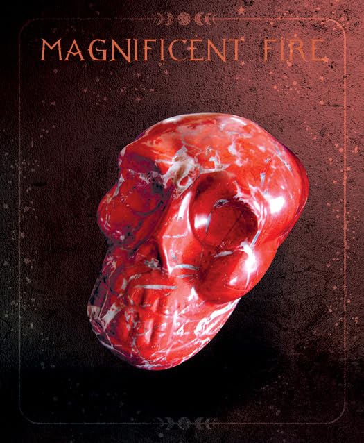 Red stone skull with 'Magnificent Fire' text on a dark background