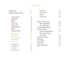 Table of contents for a book or guide with chapter titles and page numbers.