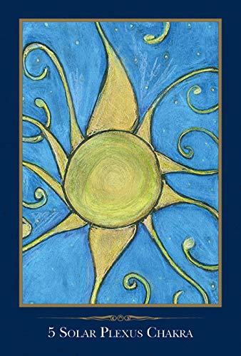Artistic depiction of the 5 Solar Plexus Chakra with a blue background