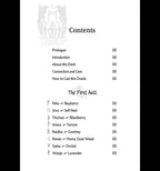 Table of contents for a deck with a black and white design.