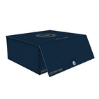 Blue tarot card box with 'Couture Tarot' branding on a white background