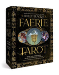 Holly Black's Faerie Tarot box set with ornate design and illustrations on a white background
