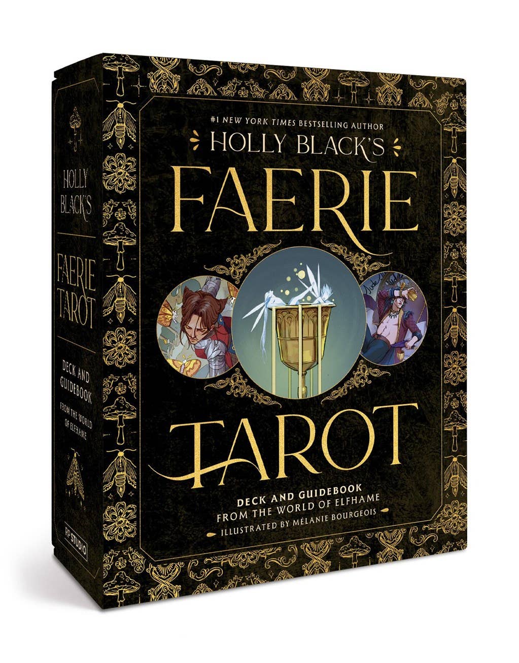 Holly Black's Faerie Tarot box set with ornate design and illustrations on a white background