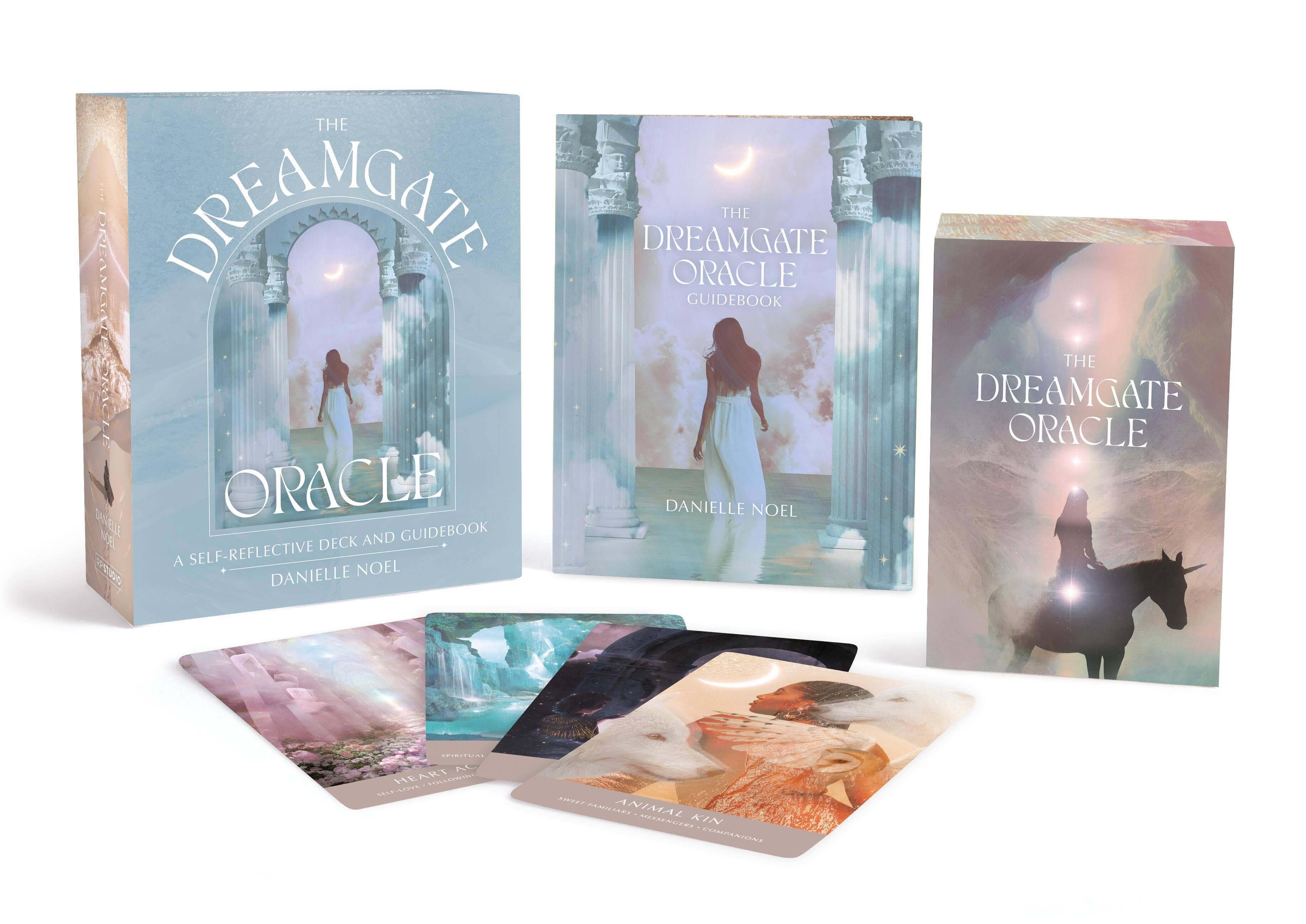 Dreamgate Oracle card set with packaging on a white background